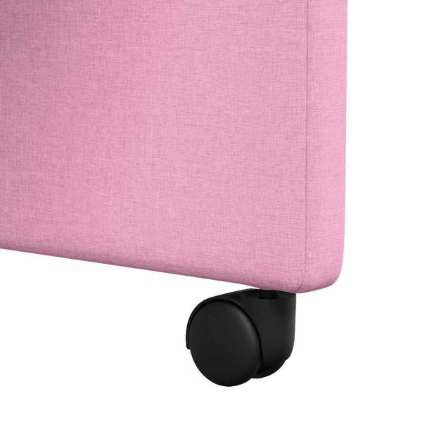 Esszimmerstühle mit Rädern 2 pcs Rosa 58 x 65 x 94 cm Stoff