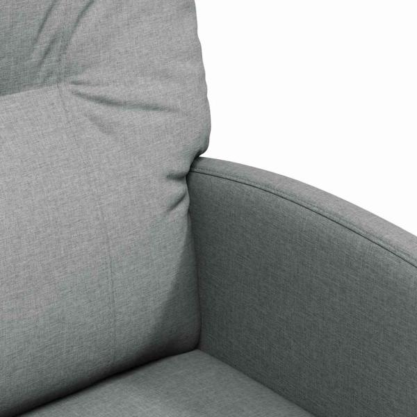 Esszimmerstühle mit Rädern 2 pcs Hellgrau 57 x 67 x 95 cm Stoff