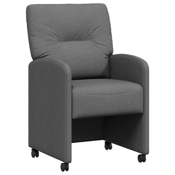 Esszimmerstühle 2 pcs Dunkelgrau 57 x 67 x 95 cm Stoff