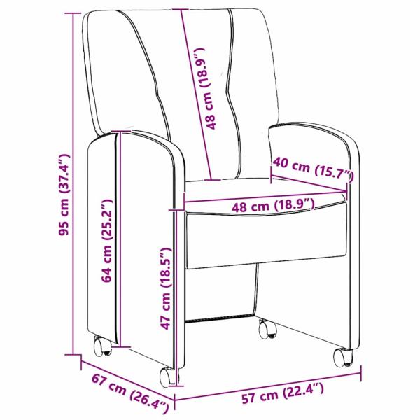 Esszimmerstühle 2 pcs Dunkelgrün 57 x 67 x 95 cm Stoff