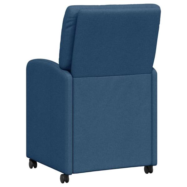 Esszimmerstühle mit Rädern 2 pcs Blau 57 x 67 x 95 cm Stoff