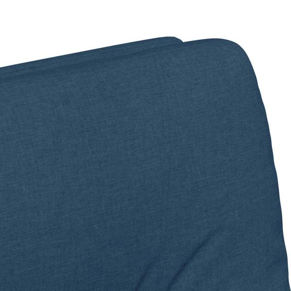 Esszimmerstühle mit Rädern 2 pcs Blau 57 x 67 x 95 cm Stoff