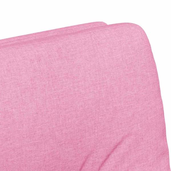 Esszimmerstühle mit Rädern 2 pcs Rosa 57 x 67 x 95 cm Stoff