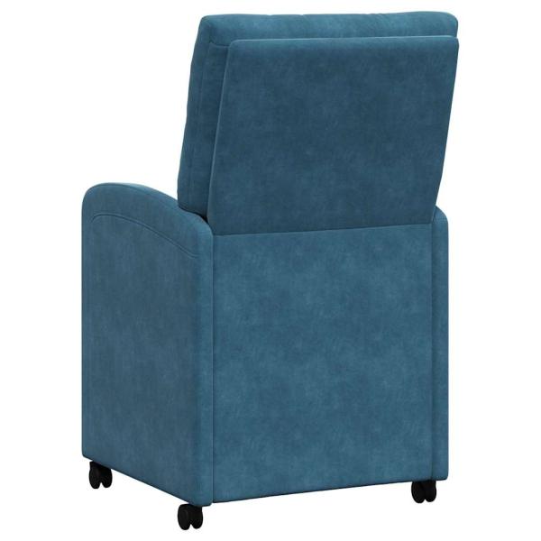 Esszimmerstühle mit Rädern 2 pcs Blau 58 x 67 x 97 cm Samt