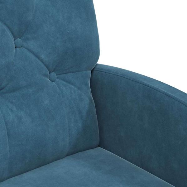 Esszimmerstühle mit Rädern 2 pcs Blau 58 x 67 x 97 cm Samt