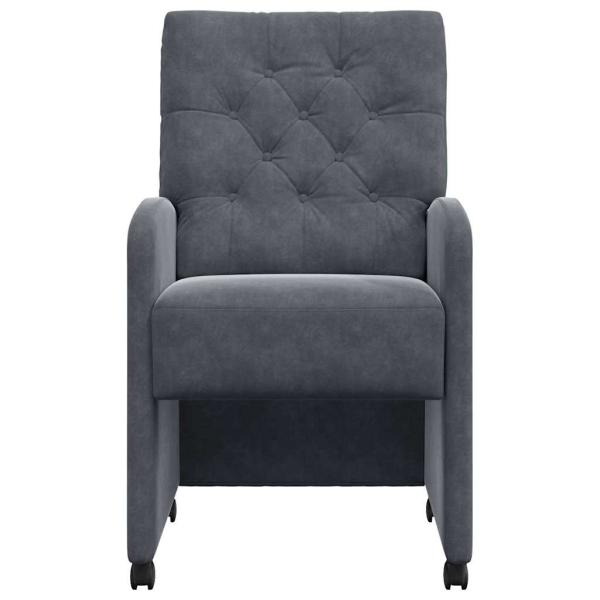 Esszimmerstühle 2 pcs Dunkelgrau 58 x 67 x 97 cm Samt