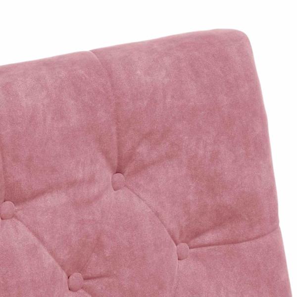 Esszimmerstühle mit Rädern 2 pcs Rosa 58 x 67 x 97 cm Samt