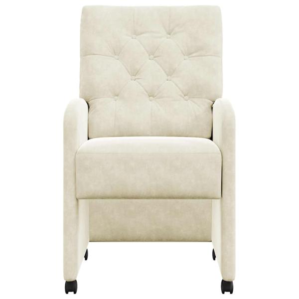 Esszimmerstühle mit Rädern 2 pcs Creme 58 x 67 x 97 cm Samt