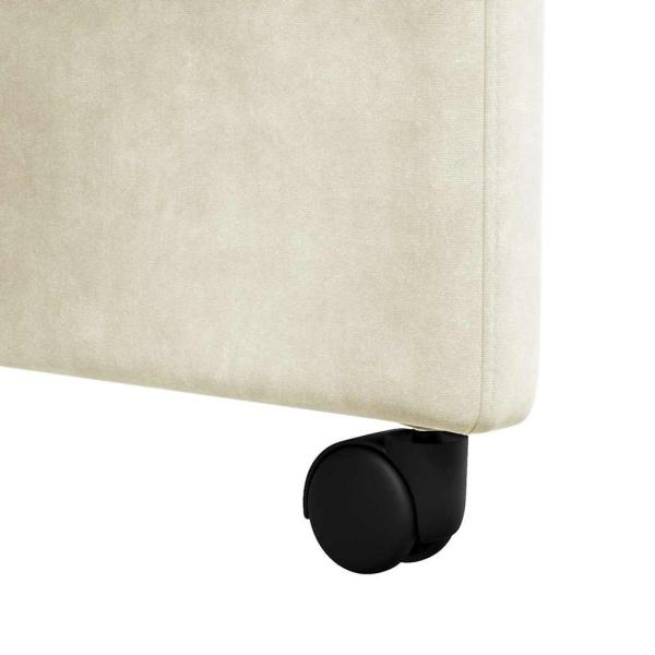 Esszimmerstühle mit Rädern 2 pcs Creme 58 x 67 x 97 cm Samt