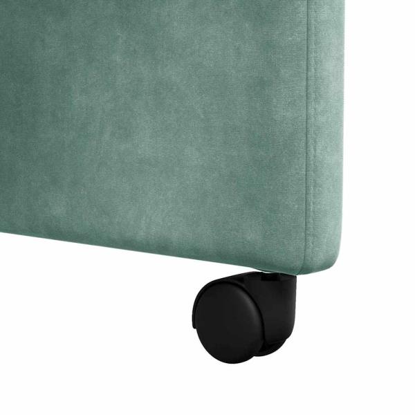 Esszimmerstühle mit Rädern 2 pcs Meergrün 58 x 67 x 97 cm Samt