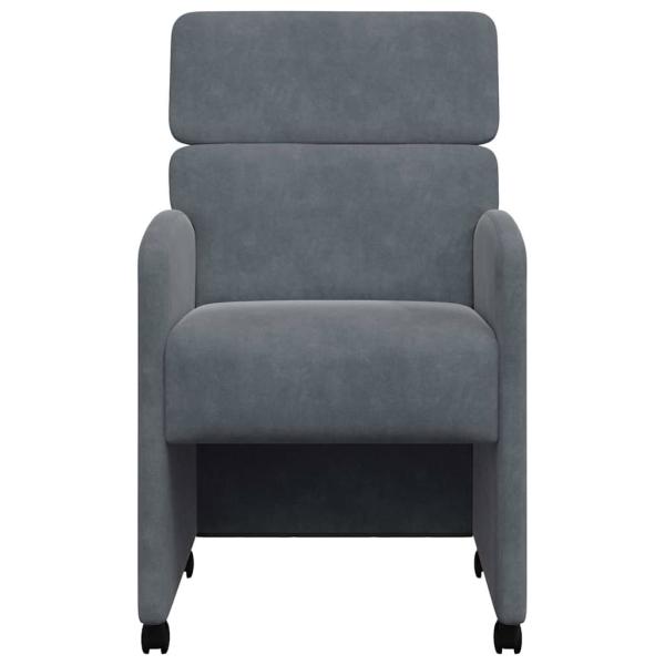 Esszimmerstühle 2 pcs Dunkelgrau 58 x 65 x 98 cm Samt