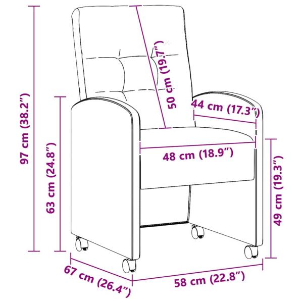 Esszimmerstühle 2 pcs Glänzendes Braun 57 x 67 x 98 cm