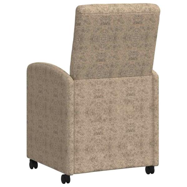 Esszimmerstühle mit Rädern 2 pcs Hellgrau 57 x 67 x 98 cm