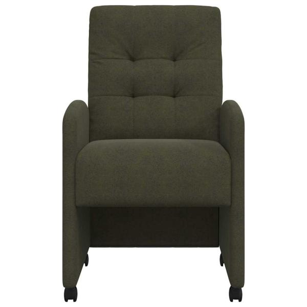 Esszimmerstühle mit Rädern 2 pcs Armeegrün 57 x 67 x 98 cm