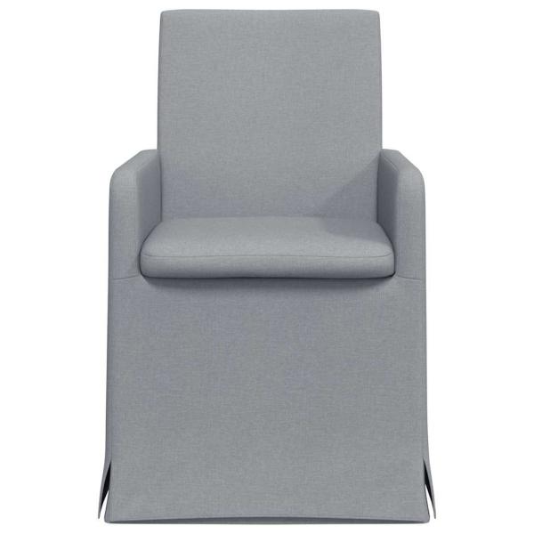 Esszimmerstühle 2 pcs Hellgrau 57 x 67 x 95 cm Stoff