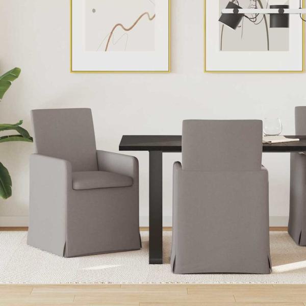 ARDEBO.de - Esszimmerstühle 2 pcs Taupe 57 x 67 x 95 cm Stoff