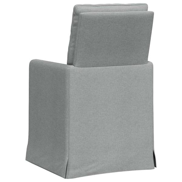 Esszimmerstühle 2 pcs Hellgrau 57 x 67 x 98 cm Stoff