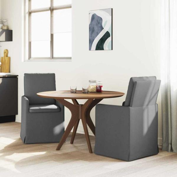 Esszimmerst?hle 2 stk. Stoff Dunkelgrau 57 x 67 x 98 cm