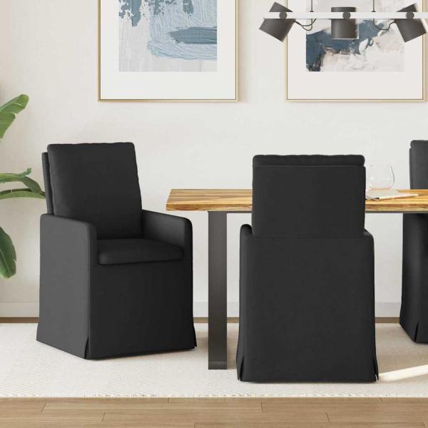 ARDEBO.de - Esszimmerstühle 2 pcs Schwarz 57 x 67 x 98 cm Stoff