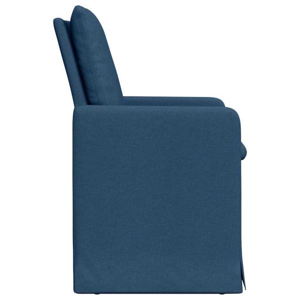 Esszimmerstühle 2 stk. Stoff Blau 57 x 67 x 98 cm