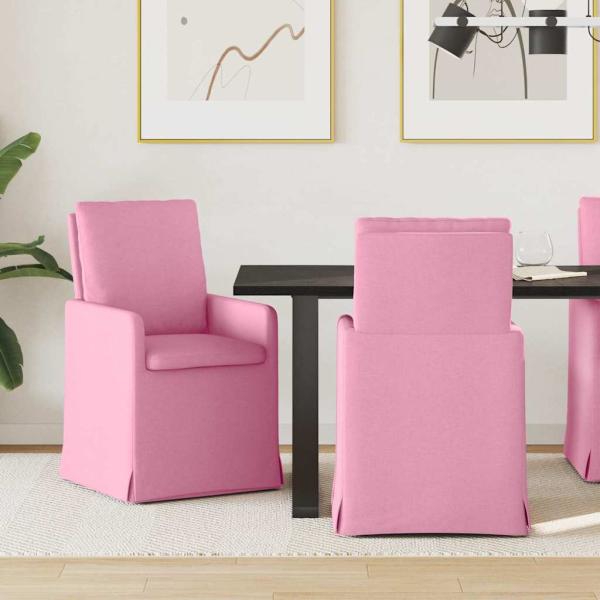 ARDEBO.de - Esszimmerstühle 2 pcs Rosa 57 x 67 x 98 cm Stoff