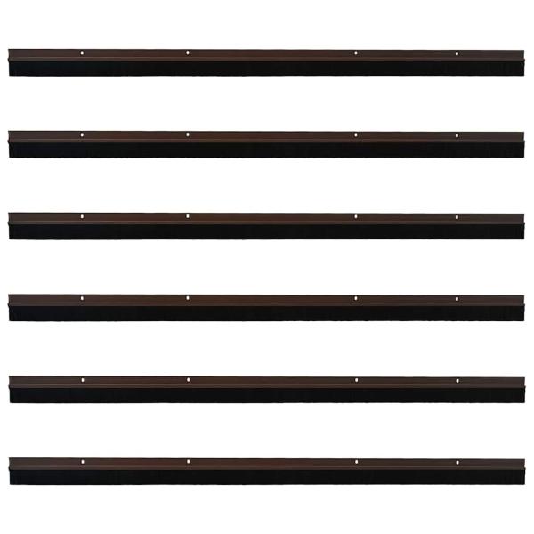 Aufsteck Türbürstendichtungen 6 pcs Braun 100 cm