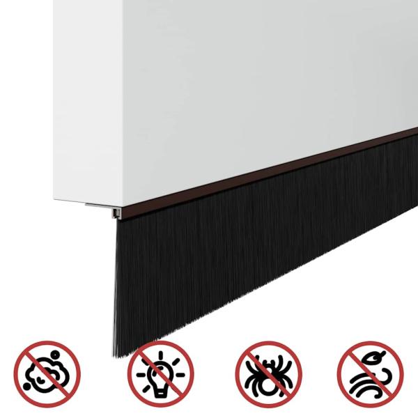 Aufsteck Türbürstendichtungen 2 pcs Braun 100 cm