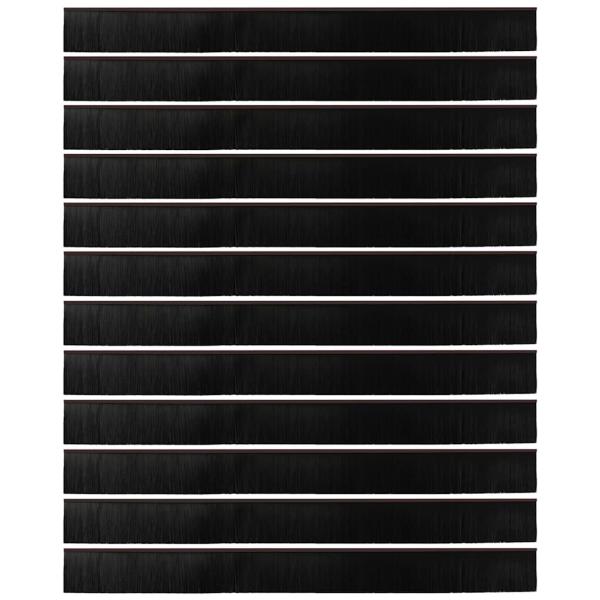 Aufsteck Türbürstendichtungen 12 pcs Braun 100 cm