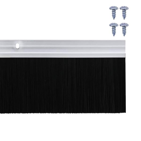 Aufsteck Türbürstendichtungen 12 pcs Silber 100 cm