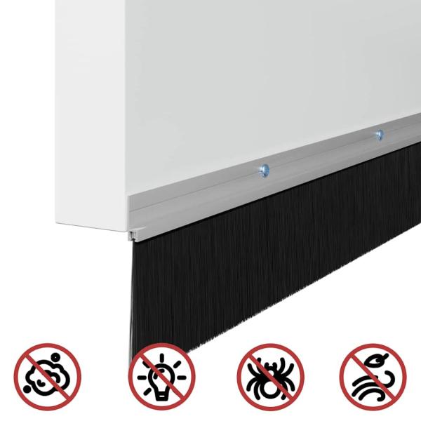 Aufsteck Türbürstendichtungen 12 pcs Silber 100 cm