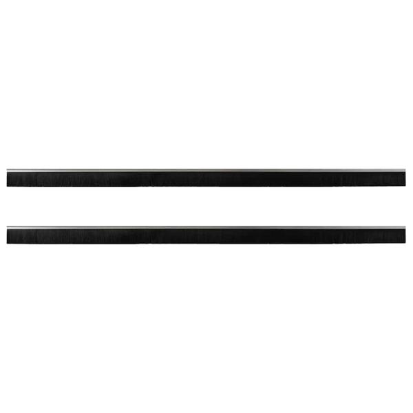 Aufsteck Türbürstendichtungen 2 pcs Silber 100 cm
