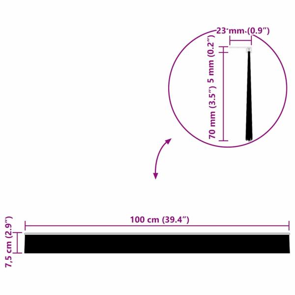 Aufsteck Türbürstendichtungen 2 pcs Silber 100 cm