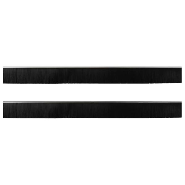 Aufsteck Türbürstendichtungen 2 pcs Silber 100 cm