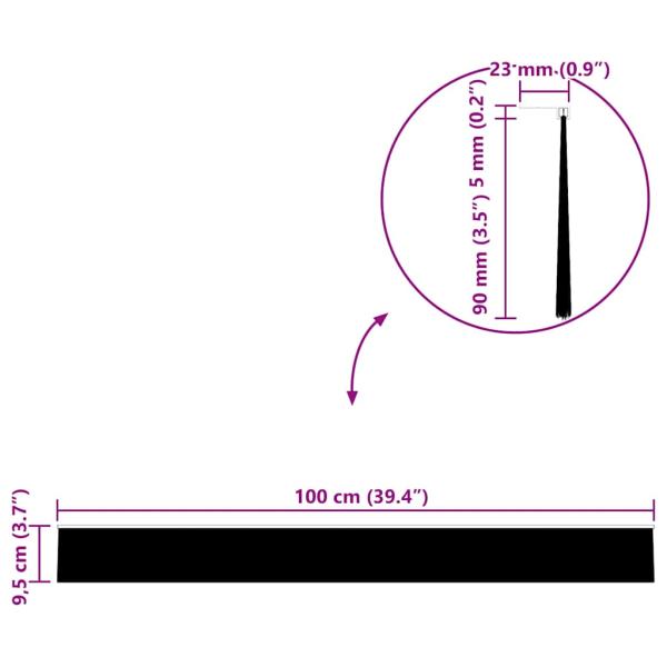 Aufsteck Türbürstendichtungen 2 pcs Silber 100 cm