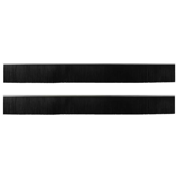 Aufsteck Türbürstendichtungen 2 pcs Silber 100 cm