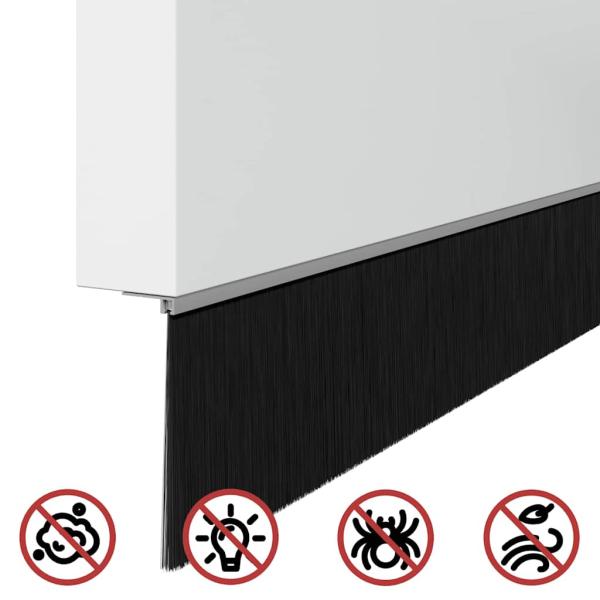 Aufsteck Türbürstendichtungen 2 pcs Silber 100 cm