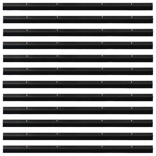 Aufsteck Türbürstendichtungen 12 pcs Schwarz 100 cm