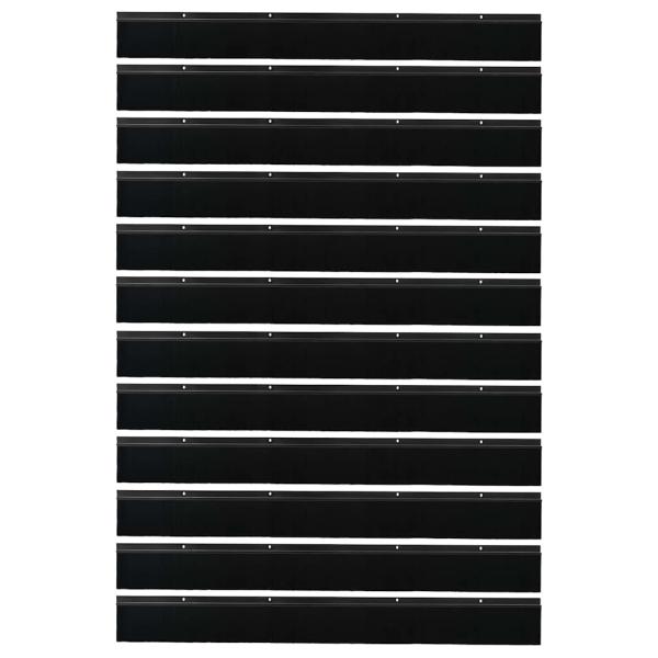 Aufsteck Türbürstendichtungen 12 pcs Schwarz 100 cm