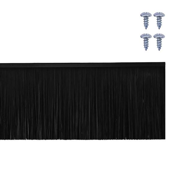 Aufsteck Türbürstendichtungen 6 pcs Schwarz 100 cm