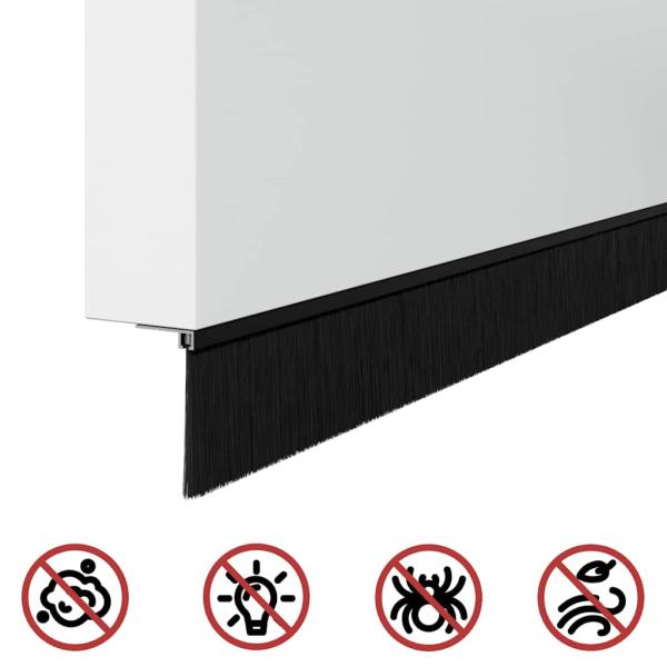 Aufsteck Türbürstendichtungen 12 pcs Schwarz 100 cm