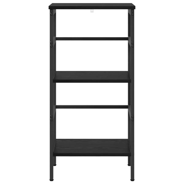 Bücherregal Schwarz Eichen-Optik 40 x 29,5 x 81 cm