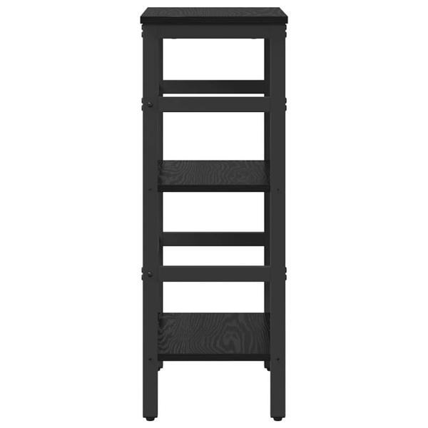 Bücherregal Schwarz Eichen-Optik 40 x 29,5 x 81 cm