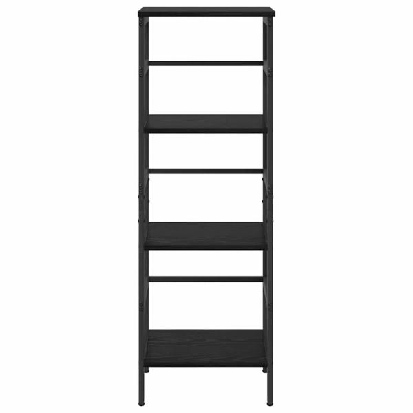 Bücherregal Schwarz Eichen-Optik 40 x 29,5 x 115 cm