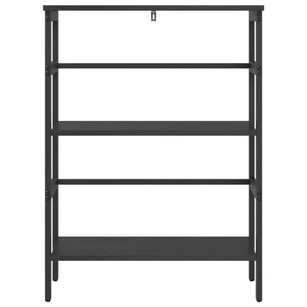 Bücherregal Schwarz Eichen-Optik 60 x 29,5 x 81 cm