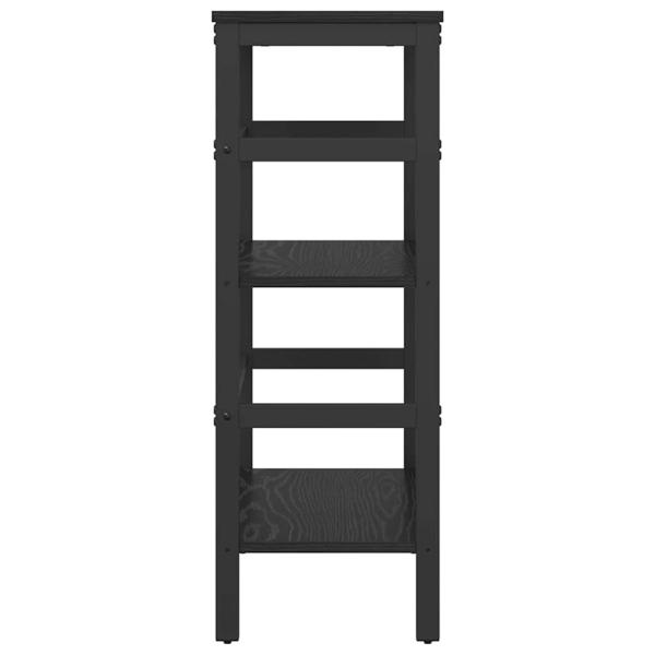 Bücherregal Schwarz Eichen-Optik 60 x 29,5 x 81 cm