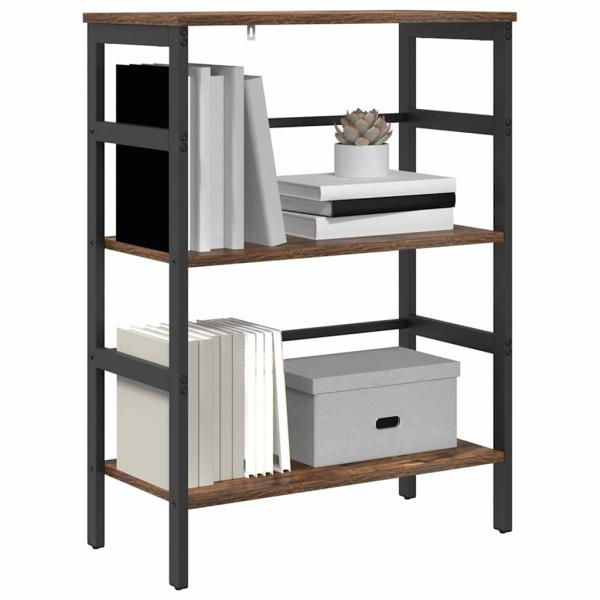 Bücherregal 2 Ebenen 60 x 29,5 x 81 cm Holzwerkstoff