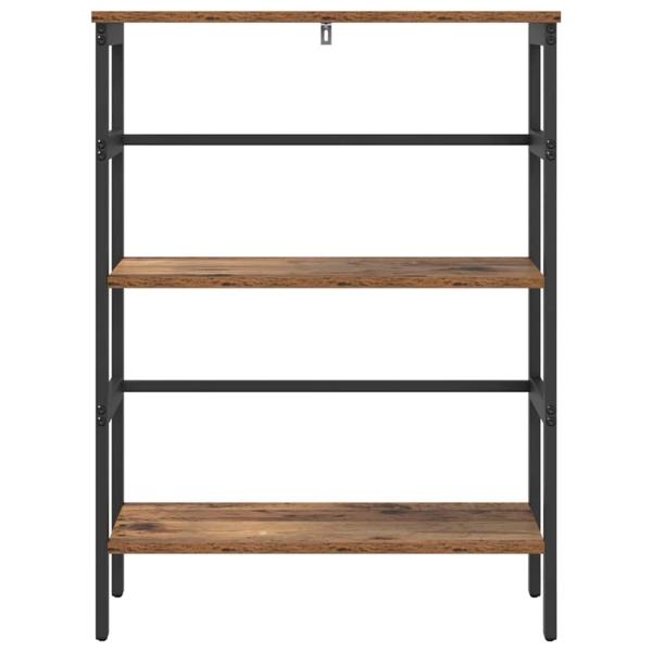 Bücherregal 2 Ebenen 60 x 29,5 x 81 cm Holzwerkstoff Altholz