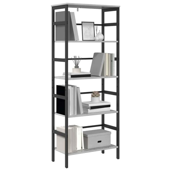 Bücherregal Graues Sonoma 60 x 29,5 x 149 cm Holzwerkstoff