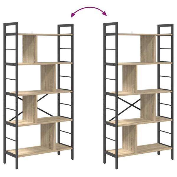 Bücherregal Sonoma-Eiche 75 x 30 x 156 cm Holzwerkstoff