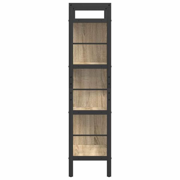 Bücherregal Sonoma-Eiche 75 x 30 x 123,5 cm Holzwerkstoff